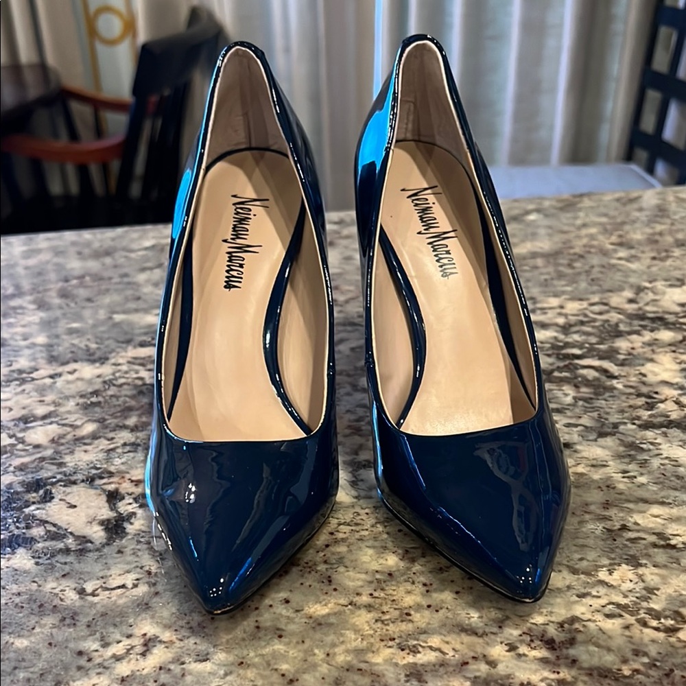 Neiman Marcus Blue Stiletto Heels